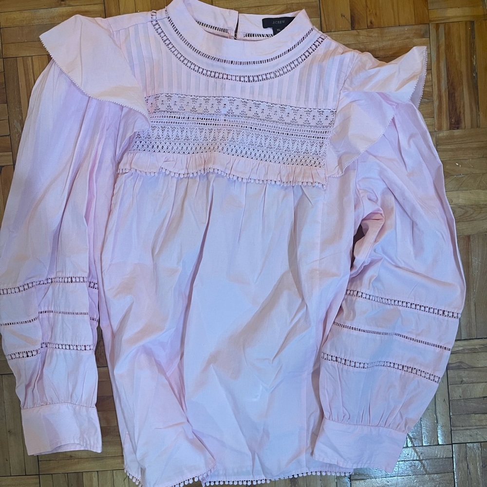 NWOT pink long sleeve blouse size XL
